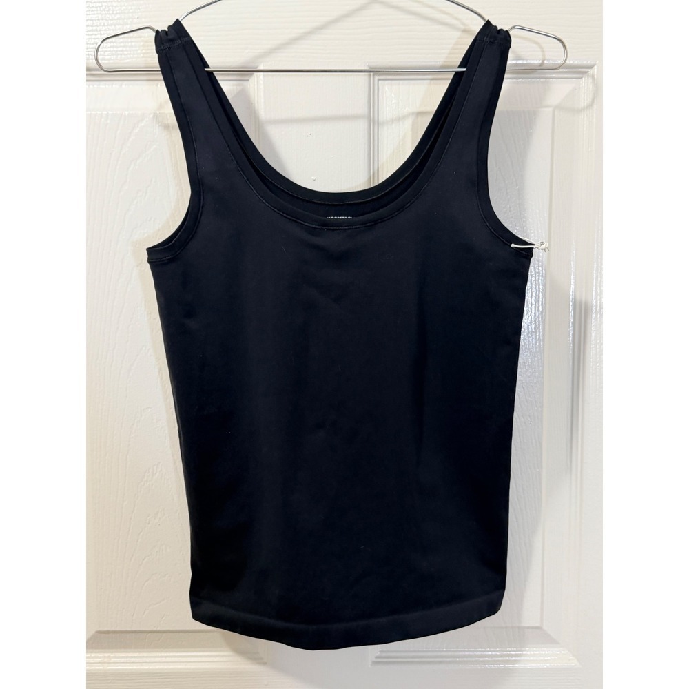 Nordstrom Womens Black Seamless Scoop Neck Tank Top‎ Camisole Large NO508687MI